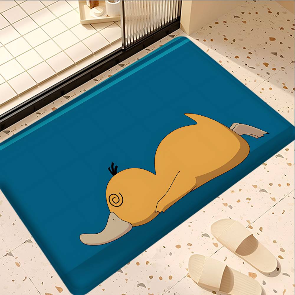 Cartoon P-Psyduck Door Mat Washable Non-Slip Living Room Sofa Chairs Area Mat Kitchen Doormat Area Rug