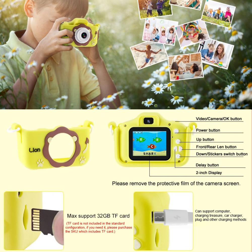 Детские мини-камеры с героями мультфильмов, 40-мегапиксельный HD-экран, развивающие детские игрушки, портативный цифровой фоторегистратор для мальчиков и девочек, подарок на Рождество и день рождения