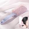 Elastic Massage Comb Hollow Out Hair Brush Scalp Massage Detangler Fast Blow Drying Styling Tool 1Pcs