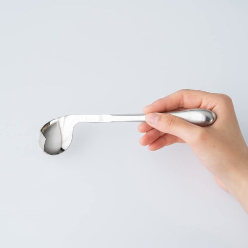 Aoyoshi Willassist Light Spoon, Left-Curved, Stainless Steel, Dishwasher Safe, Easy to Hold, Boilable Disinfection, Willassist Meal Aid, Product Numbe