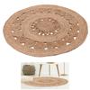 [R2492] - Ecru 'Boho' Jute Rug (mandala) - 90 Cm