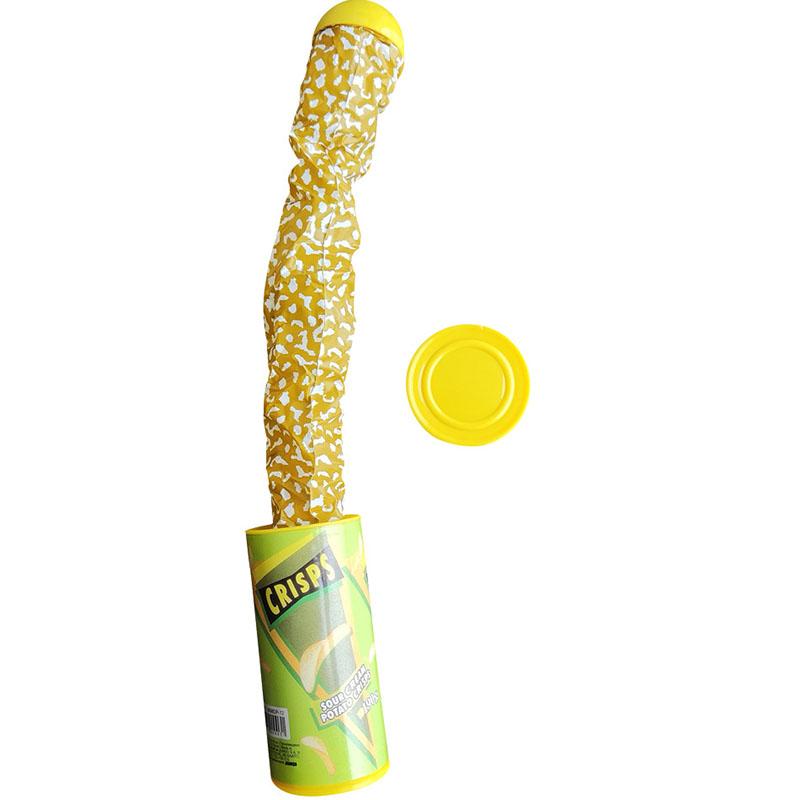 Забавные картофельные чипсы могут прыгать, весенняя игрушка-змея, подарок, День дурака, украшение для Хэллоуина, вечеринки, шутки, розыгрыши, забавные игрушки-шутки