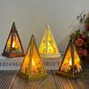 Pyramid Electronic Candle Wind Light Moon Decorations Decorations Atmosphere Hanging Props