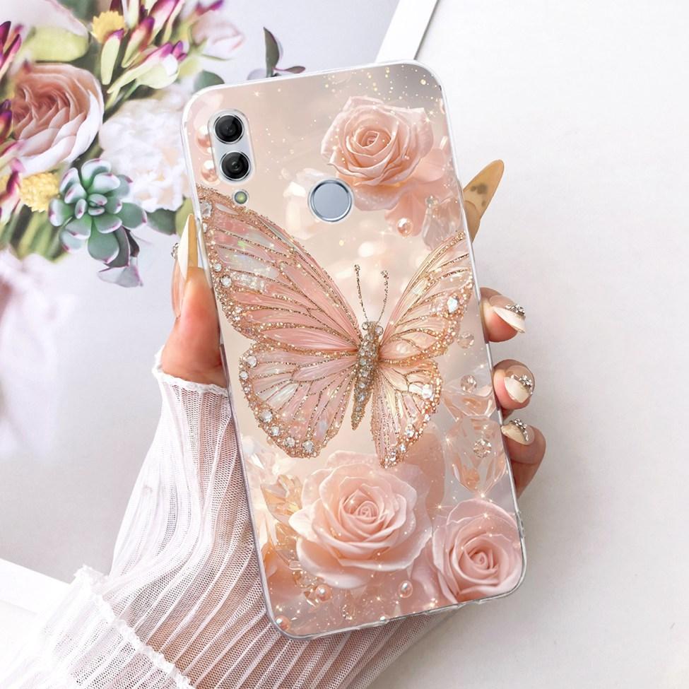 For Honor 10 Lite Case Transparent Cute Cat Fashion Butterfly Funny Painted Casing For Honor 10Lite HRY-LX1 HRY-LX2 Cover