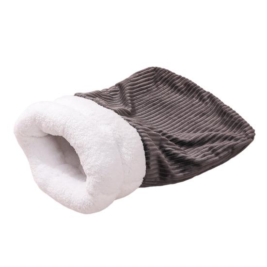 Спальный мешок для кошек Уютная зимняя пещера для кошек Кровать Мягкий плюшевый мешок для кошек Теплый питомец