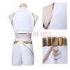 Rumi Zoey Mira Cosplay Costume Wig Kpop Idol Demon Hunters White Suits Stage Performace Role Play Women Halloween Outfits