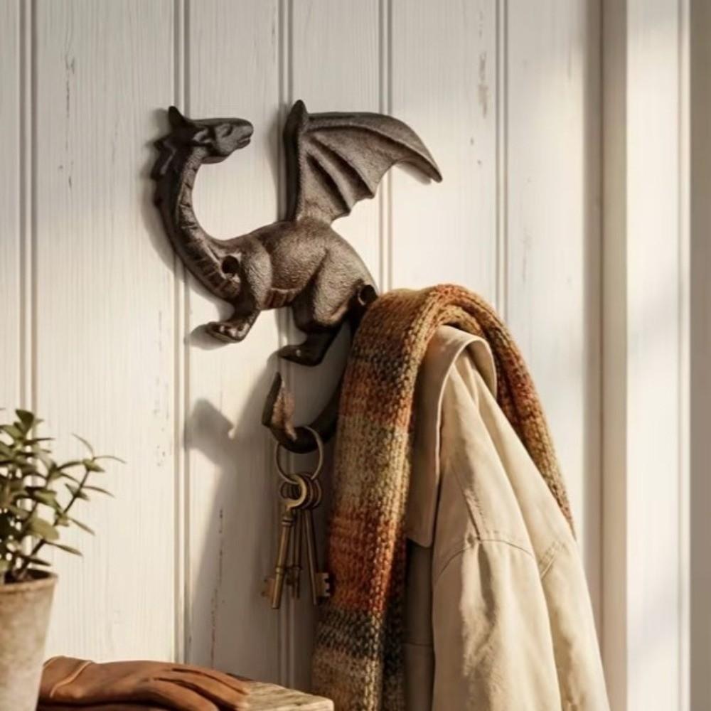 Multi-functional Wall Mount Key Rack Iron Car Key Hook Rack Iron Dragon Tail Hook for Home