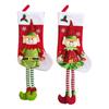 Рождественские чулки 3D Милая кукла-эльф Рождественские чулки Украшения Длинноногий эльф Подвесной