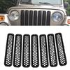 Подходит для Wrangler TJ 1997 1998 1999 2000 2001 2002 2003-2006 Передняя решетка Комплект передних полых защитных крышек Решетка переднего бампера