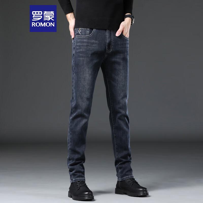 ROMON Men's 9018 Stretch Straight-Fit Jeans
