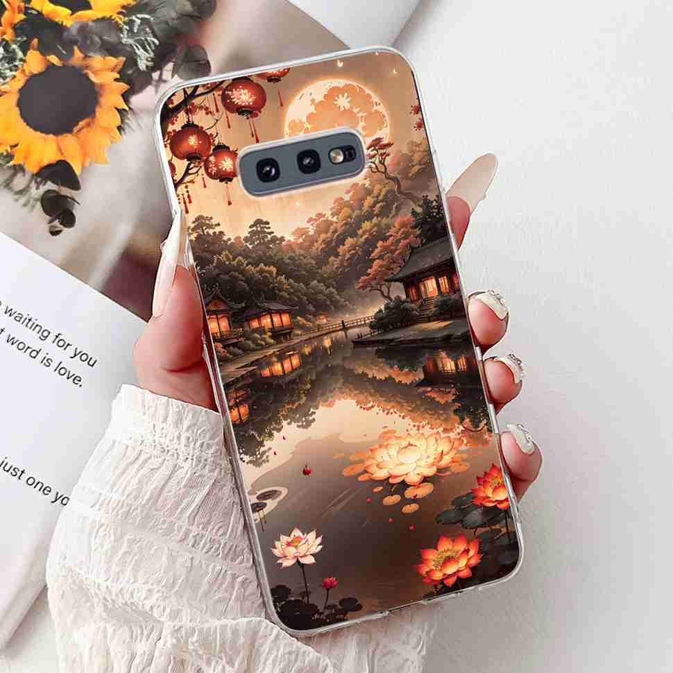For Samsung Galaxy S10e SM-G970 Case Fashion Painted Flowers Soft Silicone TPU Cover For Samsung S10e S10E SM-G970F 5.8" Bumper