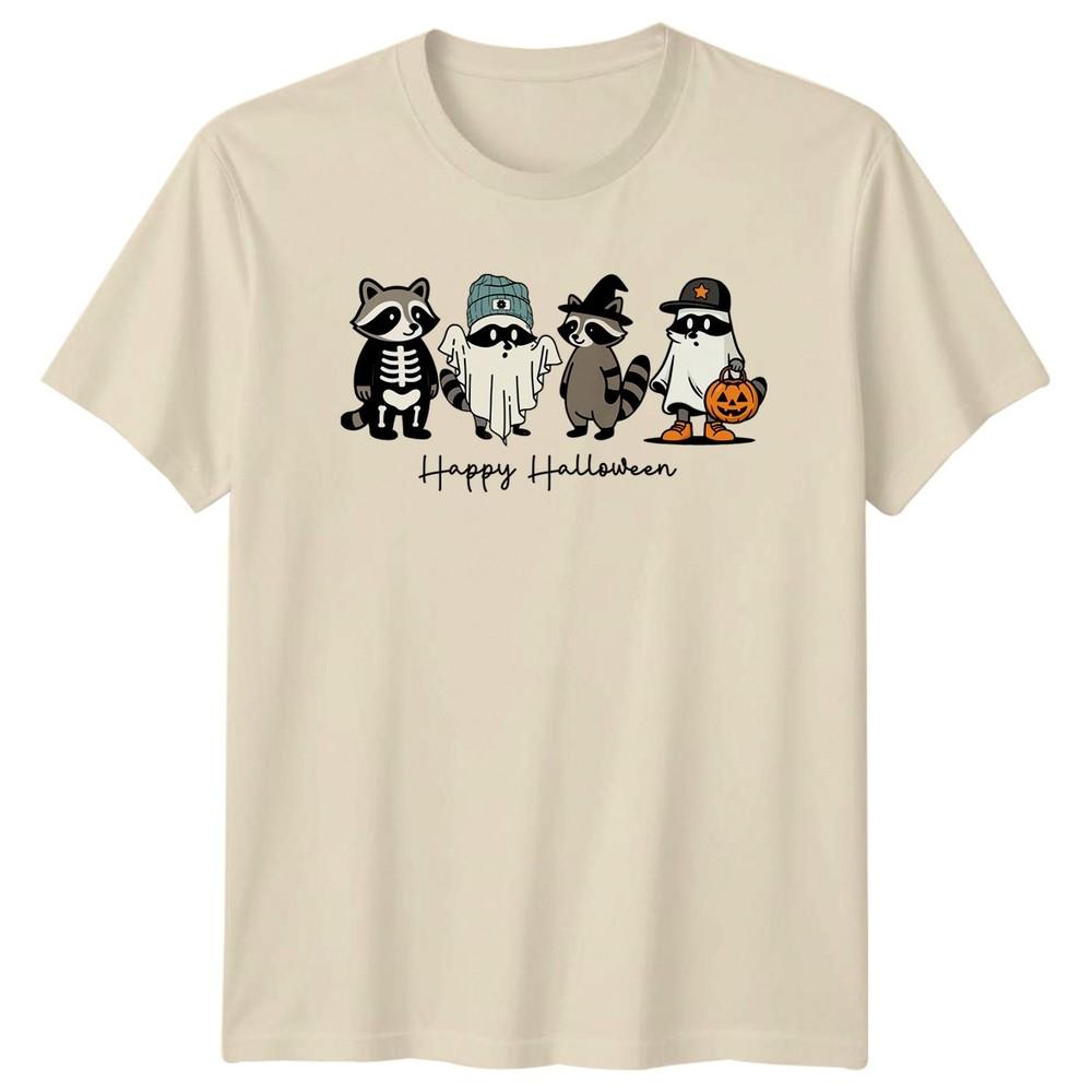 Happy Halloween Raccoon Costumes Holidays Unisexs TShirt Unisexs Tee