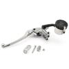 Daytona NISSIN Motorcycle Brake Master Cylinder Left Side Only Horizontal 11mm Silver Clear Lever 49013 Body/Buffed
