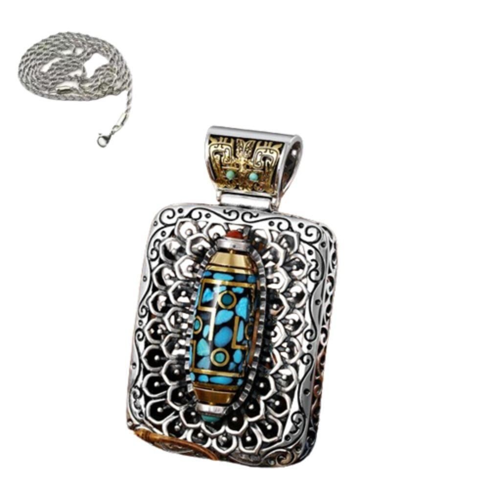 Vintage Men's Bohemian Necklaces Jewelry Pendant for Men Turquoises Pendant Necklaces  Women
