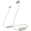 Sony Wireless Earphones Bluetooth Hours Equipped Beige CZ Small WI-C100 Compatible/25 Stamina/IPX4 Splashproof/DSEE WI-C100