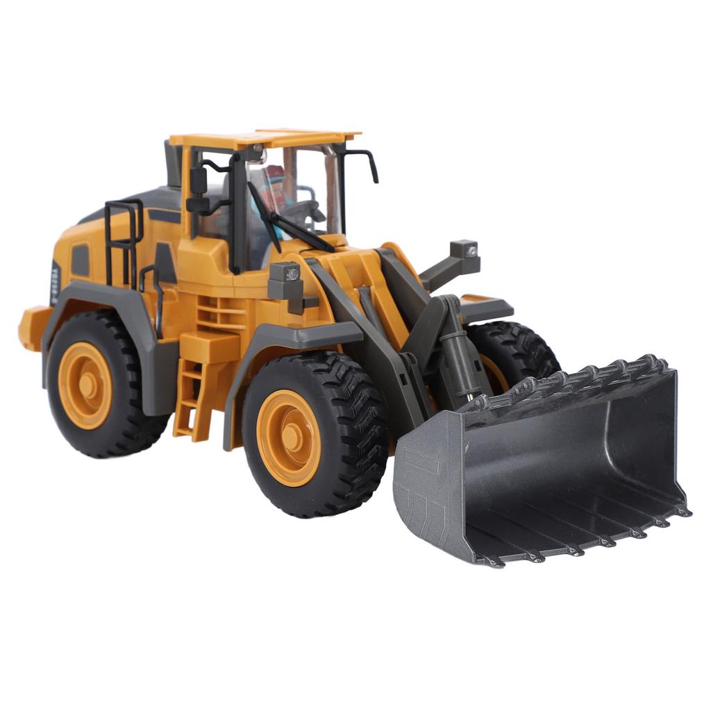 2.4G Alloy RC Dozer with Realistic Lighting Sound Loading Truck Front Loader Tractor Toy 9 Channels
