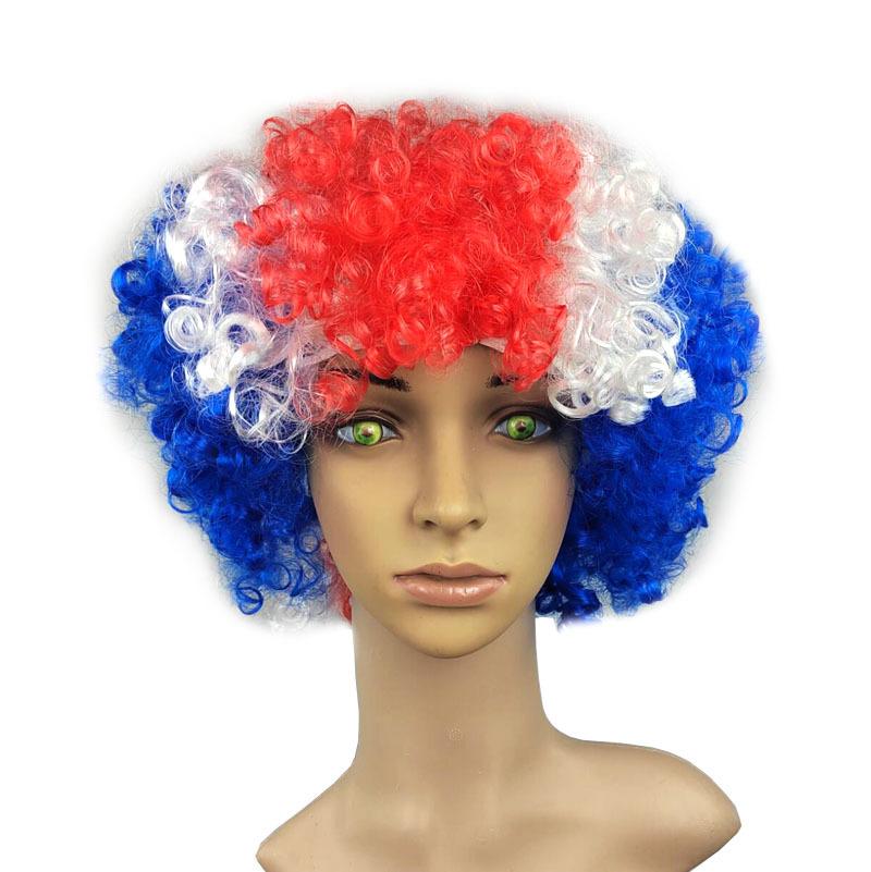 World Cup Party Wig – Colorful National Flag Hairpiece for Football Fans, Carnival & Festivals (Reusable, Hypoallergenic)