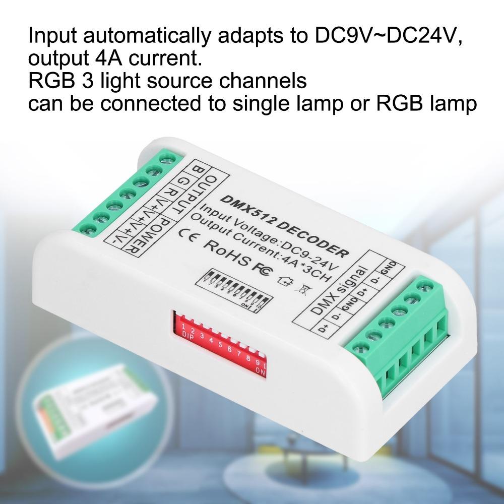 Plastic Material RGB Controller 9‑24V DC LED Strip Controller LED Decoder Controller LED Module