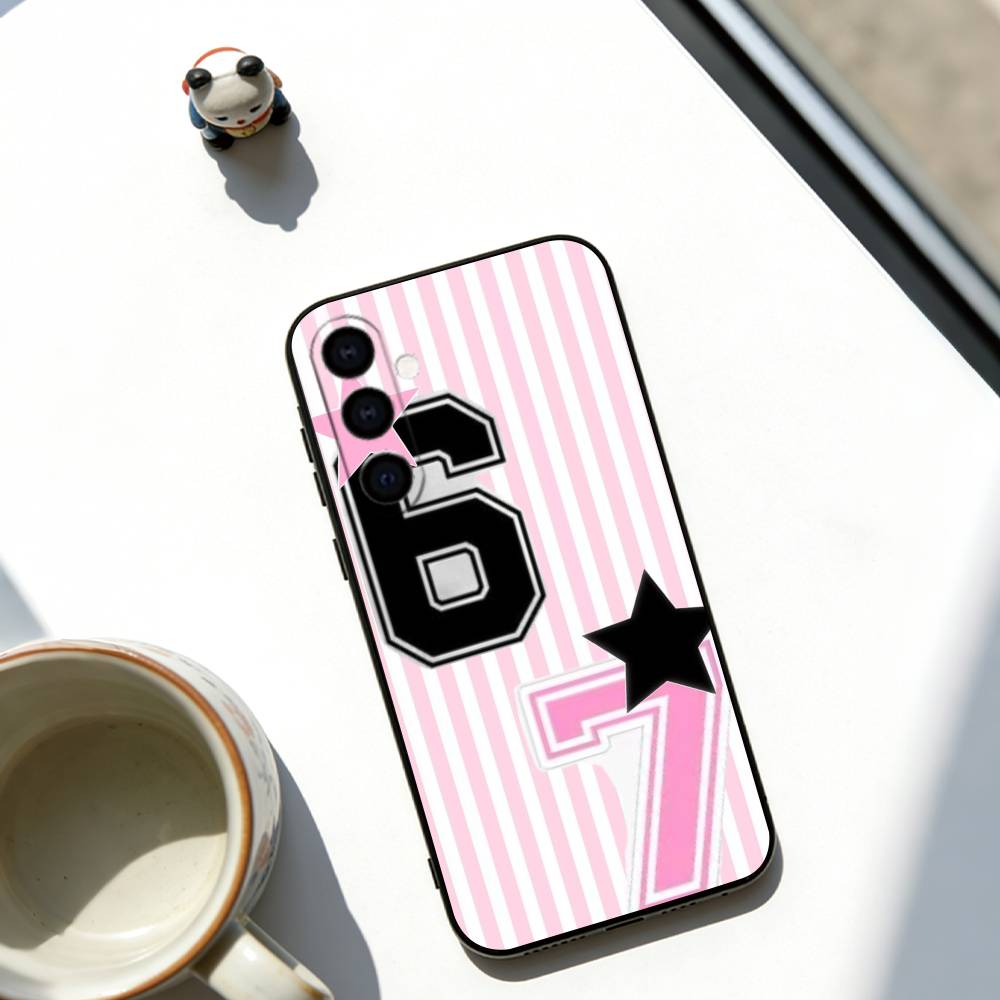 S-Six S-Seven 67 SS Phone Case For Samsung Galaxy A73,A72,A71,A70,A53,A52,A51,Soft Silicone Black Cover