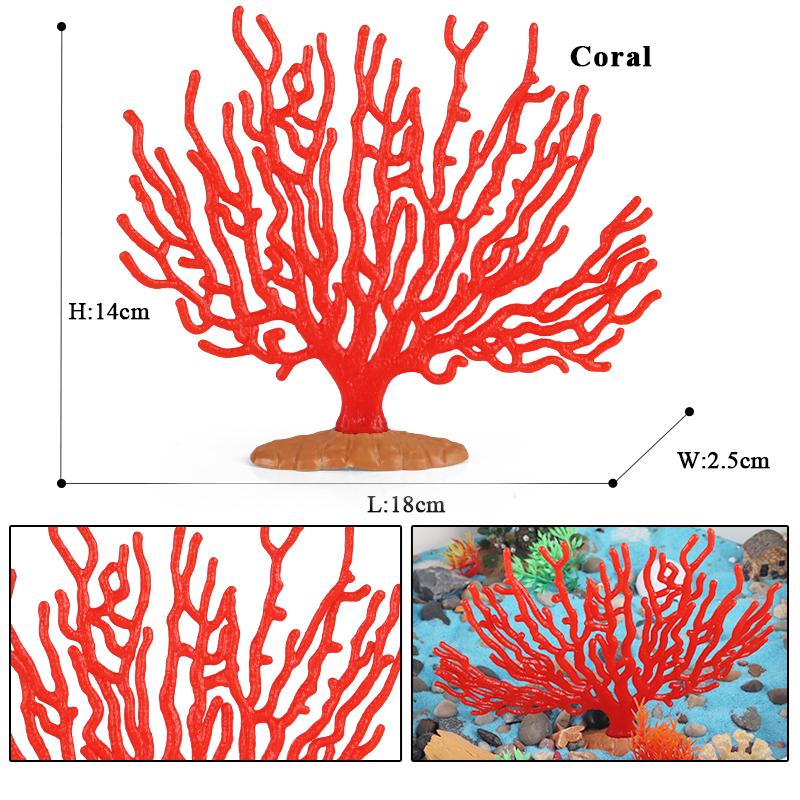 Oenux Морская звезда Океана Морской анемон Коралл Медуза Кальмар Креветка Краб Акула Животные Модель Фигурки ПВХ Миниатюра Детская Игрушка Подарок