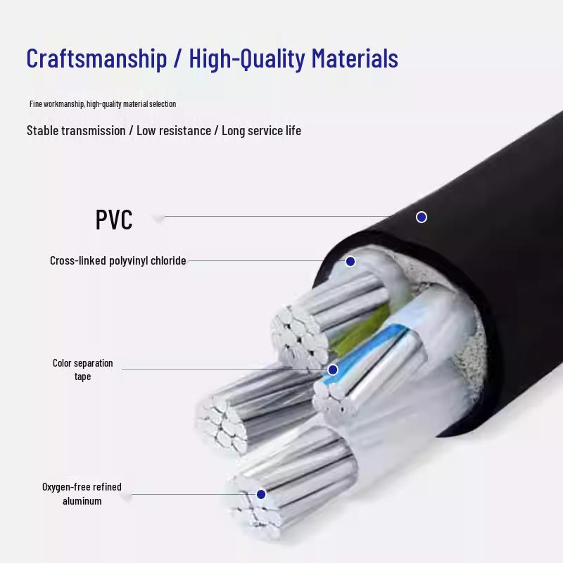 Armored Aluminum Core Cable YJLV22 2/3/4 Cores - Sizes: 10, 16, 25, 35, 50, 70 sq mm Overhead Power Cable