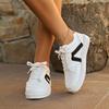 Модные осенние новые одинарные туфли женские модные круглые туфли на шнуровке с подобранными цветами мягкая подошва нескользящая плоская спортивная обувь