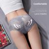 Large Size Lace Women's Underwear Sexy Mid-rise Hips No Trace Transparent Breathable Ladies Briefs
