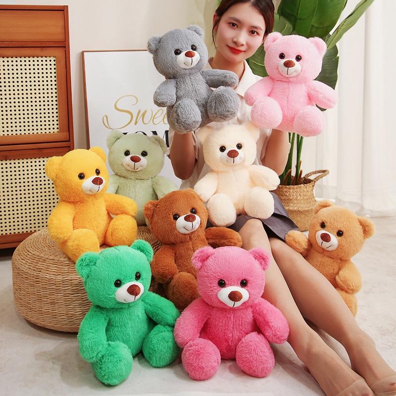 16 Colors Super Soft PP Cotton Filled Giant Teddy Bear Plush Toy with Stress Relief Function for Valentine's Day Gift