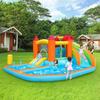 Children Bouncy Castle, Multifunctional Outdoor Water Park with Blower, Water Castle, Double Slide Water Slide