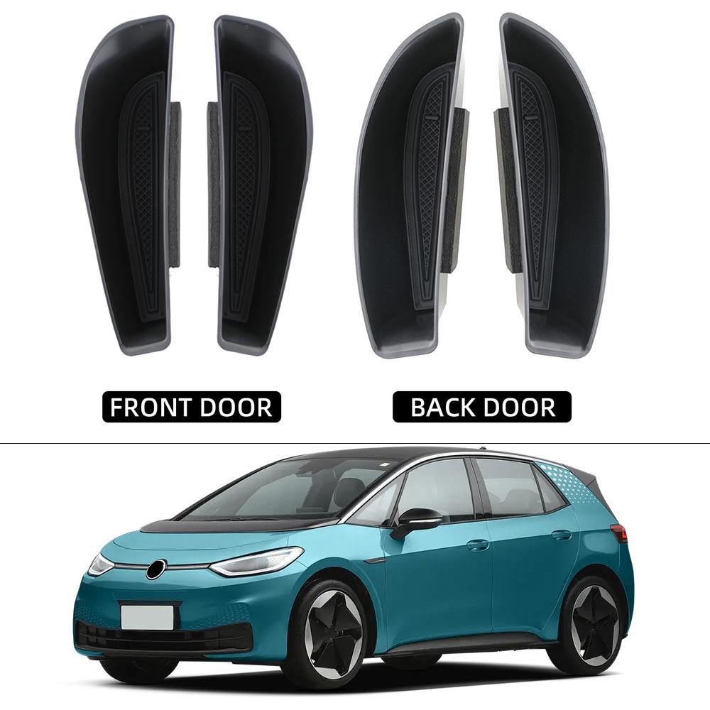 Для Volkswagen VW ID3 ID.3 2020 - 2025 Органайзер в карман двери передней и задней двери, лоток из ABS, аксессуары для интерьера