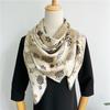 110*110 Cm Square Silk Scarf Women's Fashion Printed Small Neck Scarf Office Women's Hair Belt Folar Handkerchief Women's Handkerchief Shawl Scarf