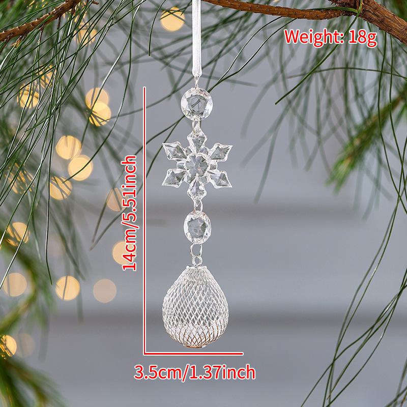 Прозрачные подвесные украшения в виде снежинок для рождественской елки, акриловая подвеска, рождественское украшение для дома, подарки на Рождество, 2025 год