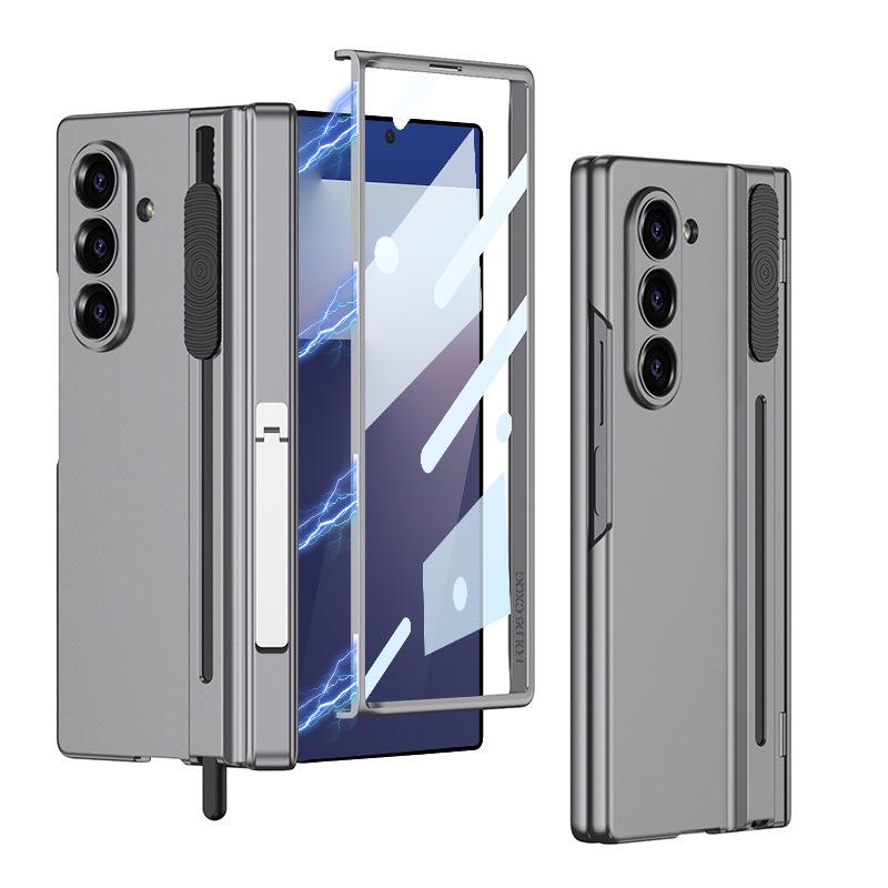 Чехол-подставка с магнитной петлей для Samsung Z Fold7 со слотом для стилуса и защитой от падений