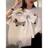 Cartoon Family Matching Outfits, Summer High-End Style for a Family of Three or Four, Infant and Toddler Romper, Mother-Daughter Short-Sleeve T-Shirt