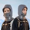 Winter Knit Hat Mask Balaclava With Fleece Lining For Outdoor Cycling And Cold Weather