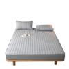 Solid Color Skin-friendly Washed Cotton Bed Sheet Anti-dust Anti-slip Quilted Thickened Bed Cover Home Bedroom Protective Cover