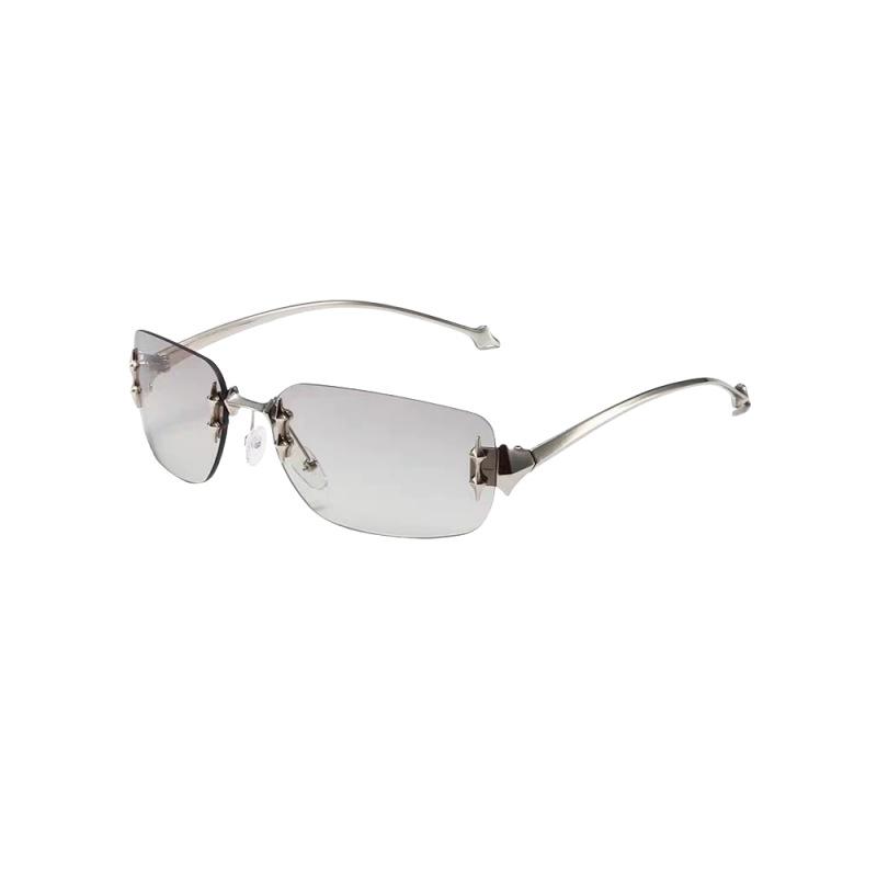 Internet celebrity YK Spice Girls wind frameless sunglasses women's high-end sense small frame sunglasses European and American trend sunglasses