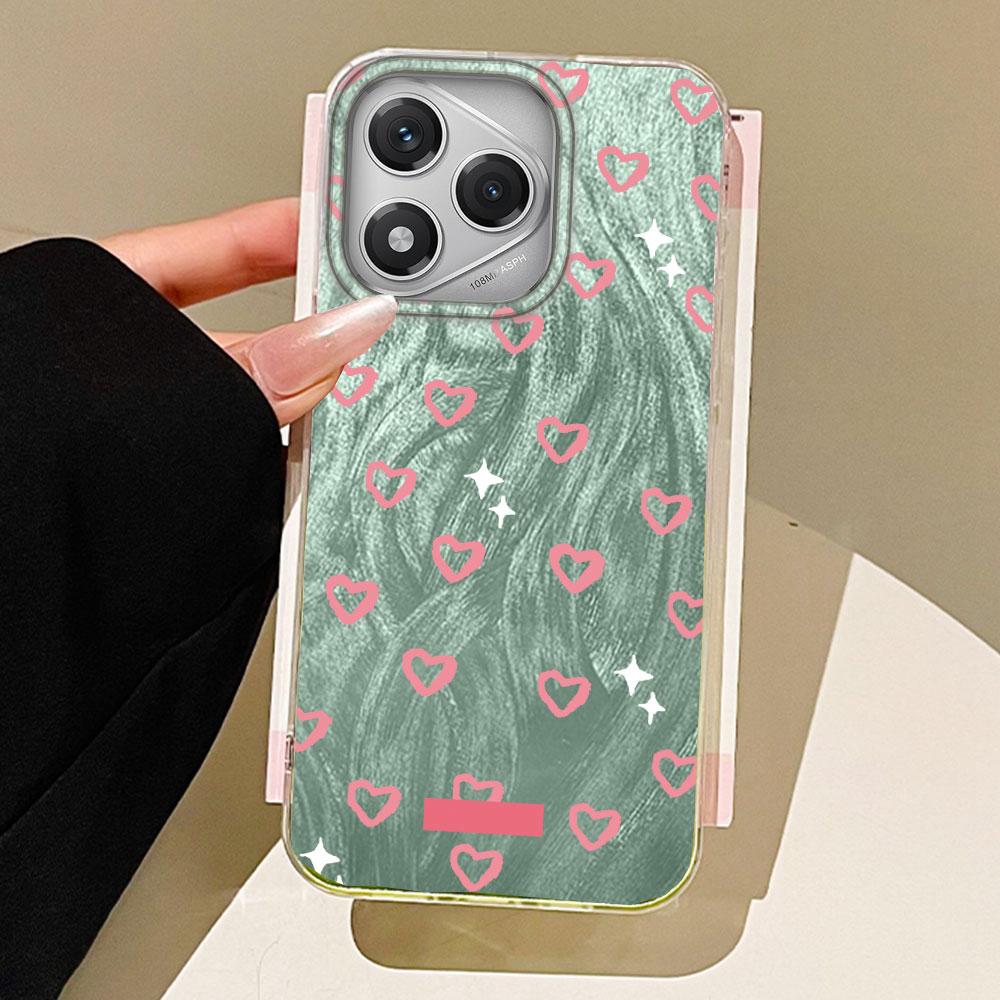 Милые розовые чехлы для телефонов с сердечками для Honor 400 200 Pro Magic 6 7 5 Lite X9a X9b X9c X8b X8a X8c Shell Силиконовая задняя крышка для девочек