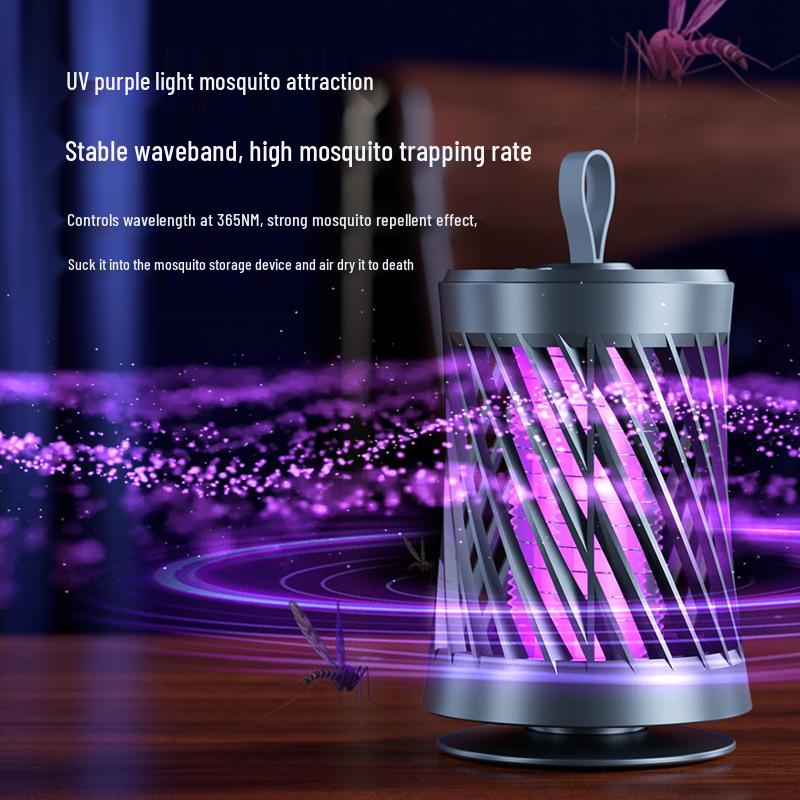 Перезаряжаемая от USB электрическая лампа-ловушка для комаров - Безопасна для использования в помещении, беременными женщинами и детьми.