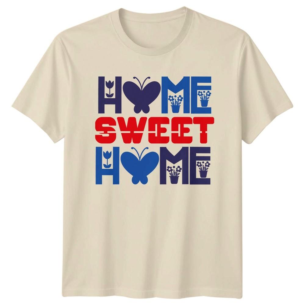 Home Sweet Home Butterfly Flowers Lifestyle Unisexs TShirt Unisexs Graphic Unisex