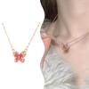 Двухслойная филигранная бабочка ключичная цепочка бабочка кулон для женщин чокер вечерние украшения простые универсальные