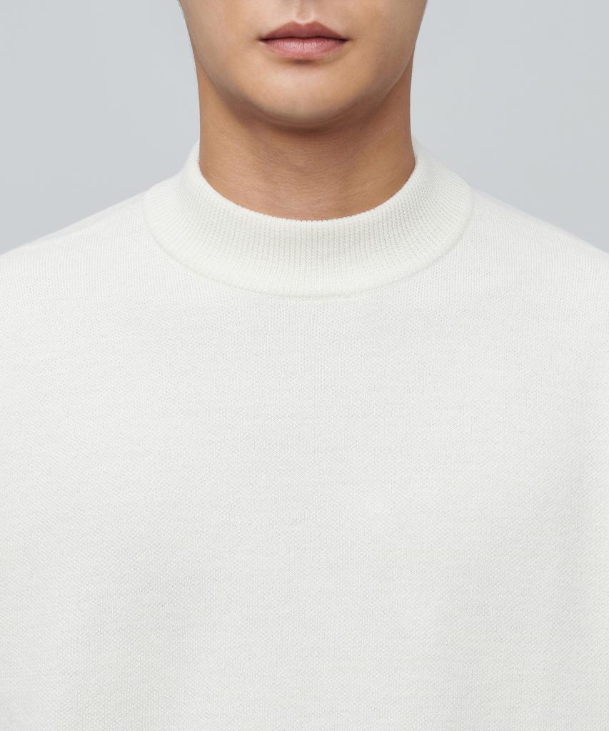 MUSINSA STANDARD Minimal Mock Neck Knit [Cream]