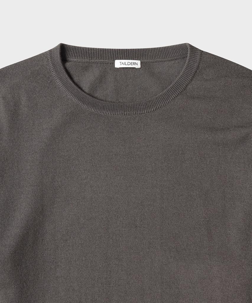 TAILDERN William Lightweight Crewneck Sweater Wool Gray