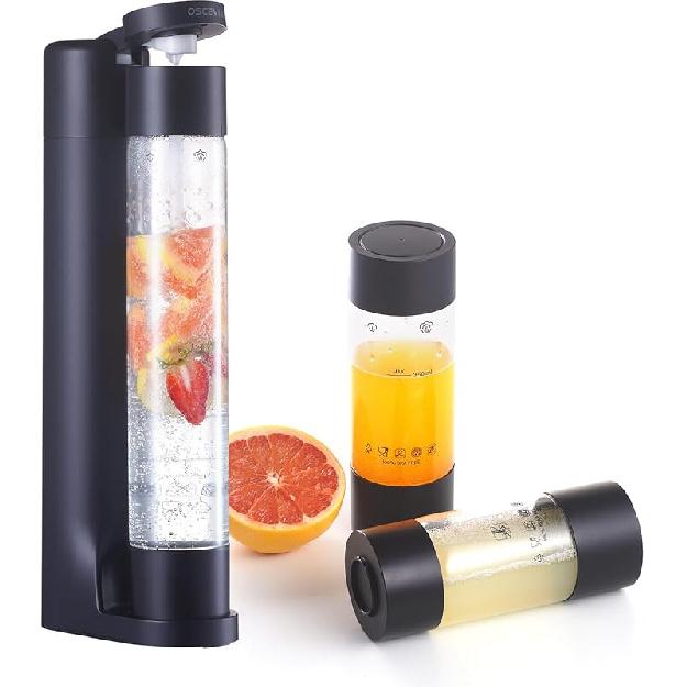 Машина для газирования воды, Сифон и карбонатор для напитков, Диспенсер для газирования содовой, Машина-карбонатор с 2 бутылками без BPA, Совместим с