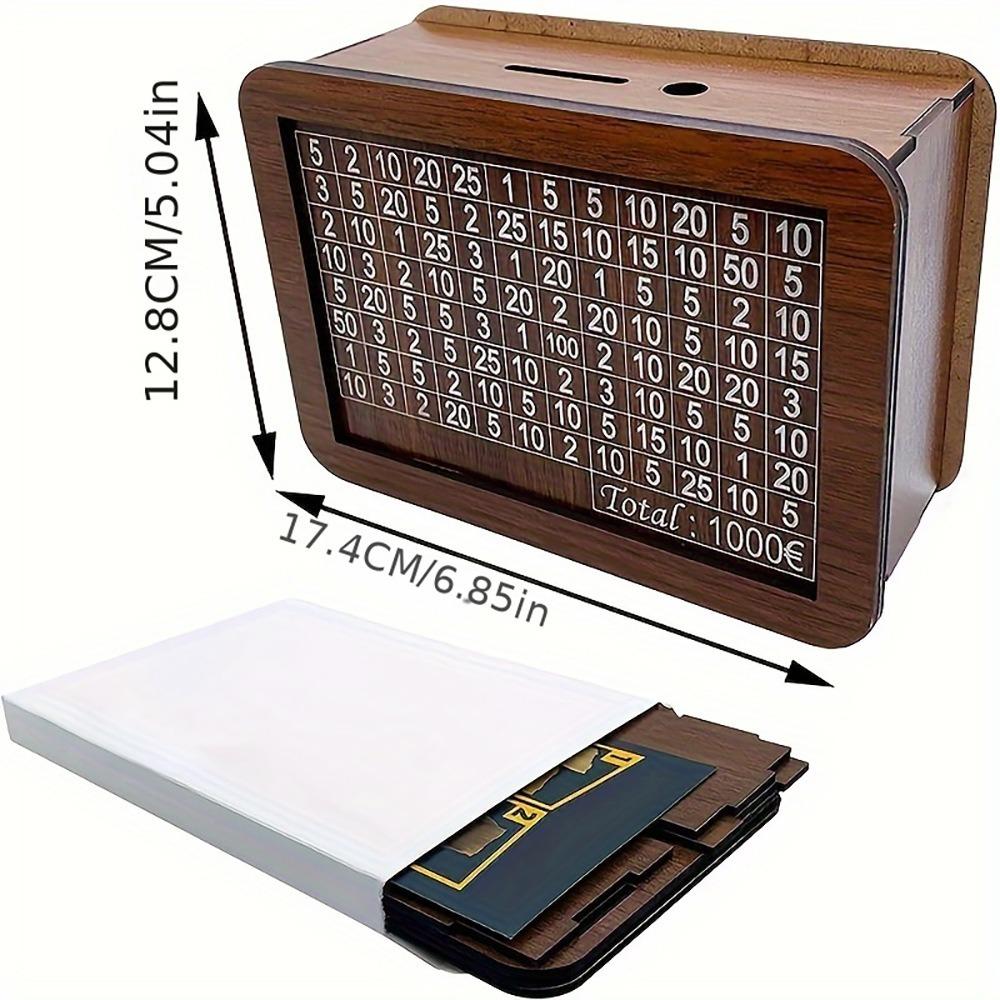 Копилка в виде доллара и евро, деревянная копилка с многоразовой копилкой с целью сбережения и числами