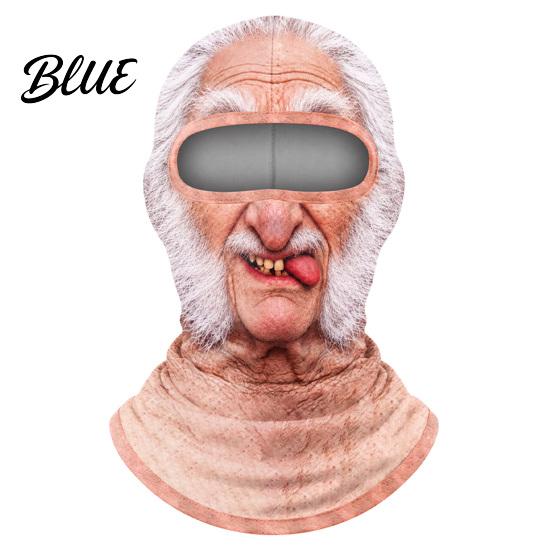 Маска для лица на зиму 3D Старик Лыжная маска Защита шеи Балаклава Зимние головные уборы для активного отдыха Покрытие Гетры Велосипед Мотоцикл Езда