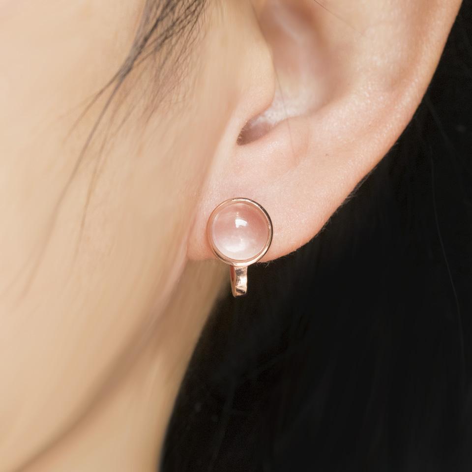 Серьги из натурального розового кварца, серебро 925 пробы, 8,0 мм, розовый драгоценный камень, изысканные украшения для женщин, серьги-гвоздики с застежкой для девочек