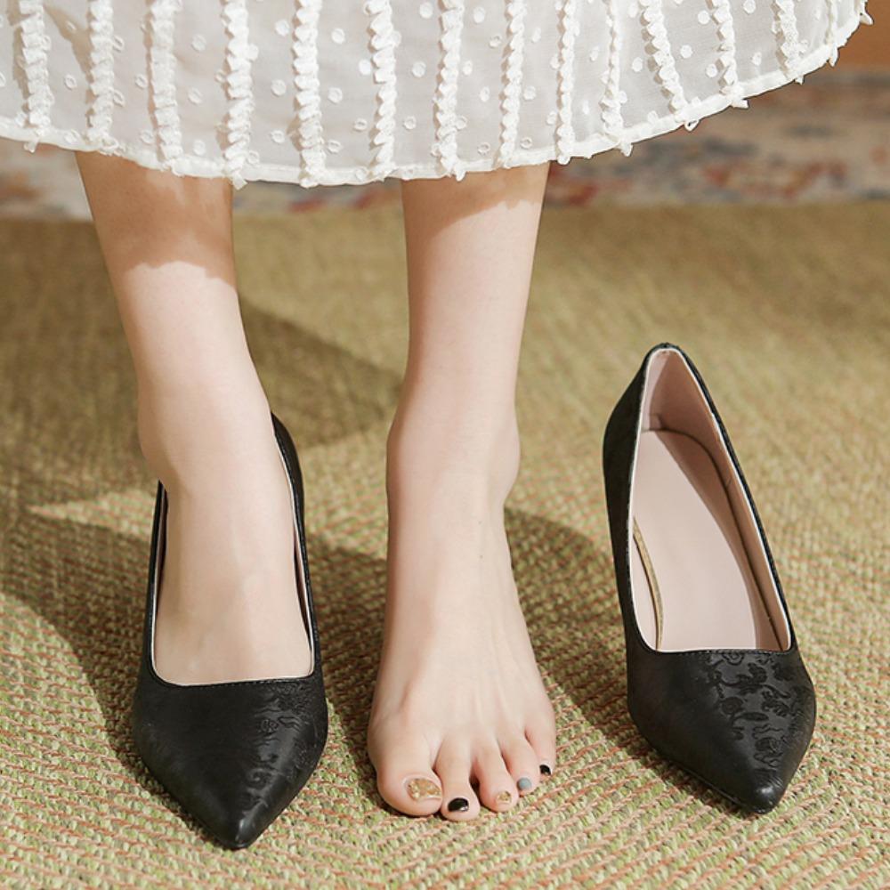 Модные новые женские туфли-лодочки больших размеров с острым носком, туфли-лодочки на высоком каблуке, свадебные туфли на каблуке для женщин Zapatos De Mujer