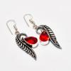 Mozambique Garnet Gemstone Handmade 925 Silver Plated Jewelry Earring 2.08"