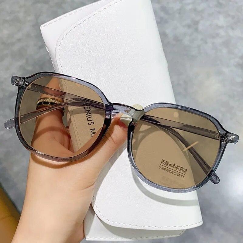 Модные фотохромные очки для мужчин и женщин, квадратные очки для близорукости, уличные изменяющие цвет очки для близорукости